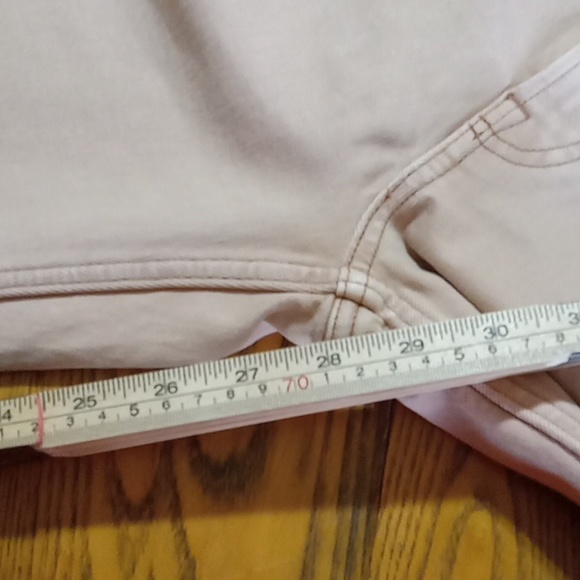 EVERLANE 25 SHORT Jeans Womens DENIM Pants New PINK PEACH WAY HIGH SLIM - Picture 8 of 9
